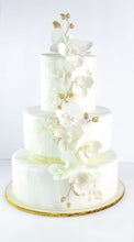Load image into Gallery viewer, Wedding Cake: Pastle Green with  Orchids